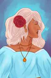Woman with Rose