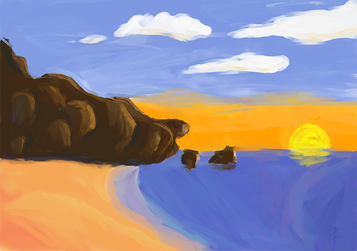 Sun setting